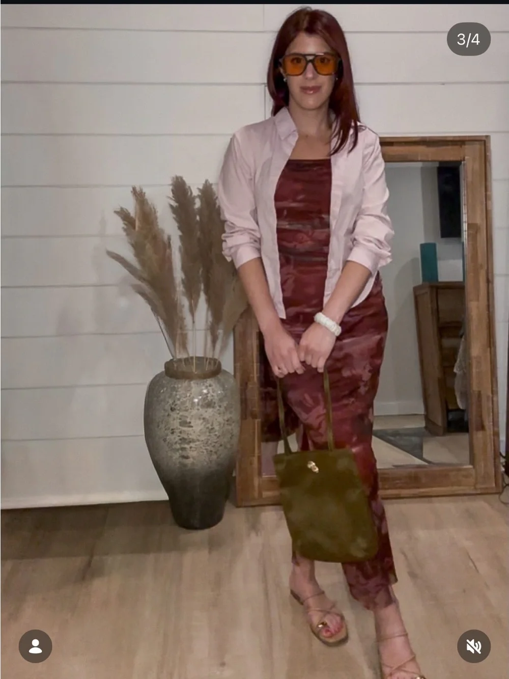 Express Pale Pink Collared Button-Down - Picture 4 of 9